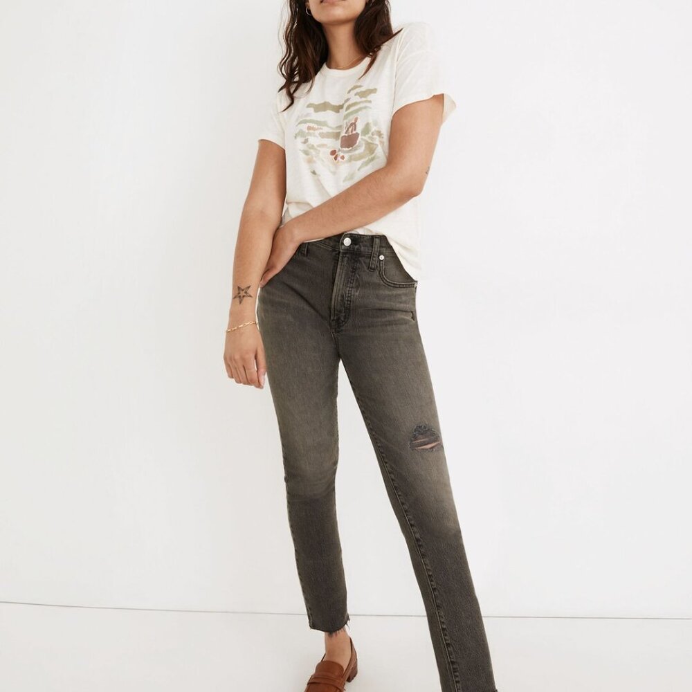 Madewell - The Perfect Vintage Jean in Cosner Wash: Knee-Rip Edition